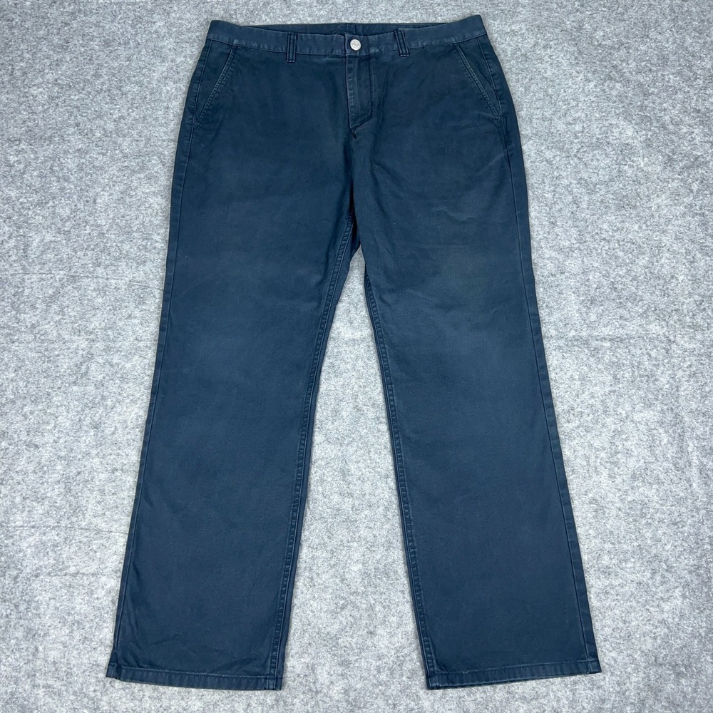 Bonobos Pants Mens 35x30 Black Straight Leg Washed‎ Chino Cotton Twill Casual